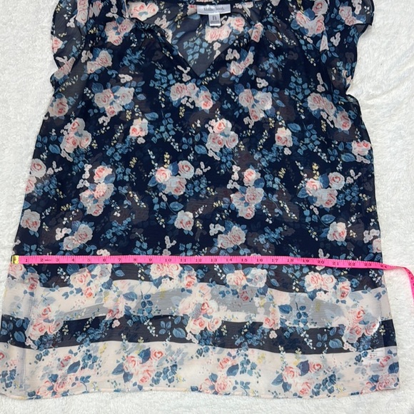 Motherhood Maternity Floral Sleeve Ruffled Blouse - Picture 3 of 6